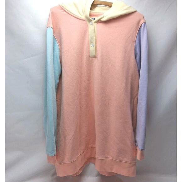 Lands' End Tops - Retro 80s Lands End Pastel Colorblock Hoodie Vaporwave 1X Serious Sweats Opalite
